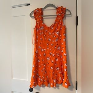 Free people orange citrus dress